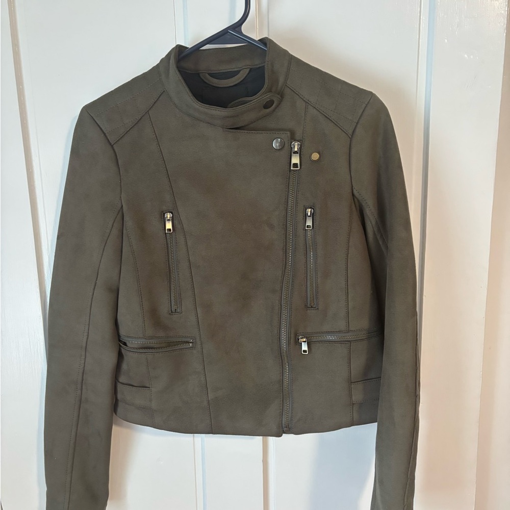 Banana Republic Khaki Leather Jacket
